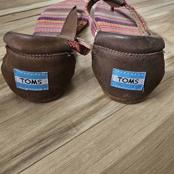 TOMS Womans Multi-color Tribal Boho Leather Women's Size 7.5 - Picture 6 of 8